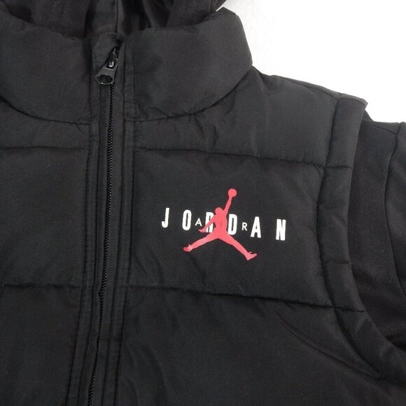 Kid Jordan Jump Man Zip Up Puffer Jacket Hoodie Vest Therma-Fit Jacket 4-5 years - Picture 7 of 12